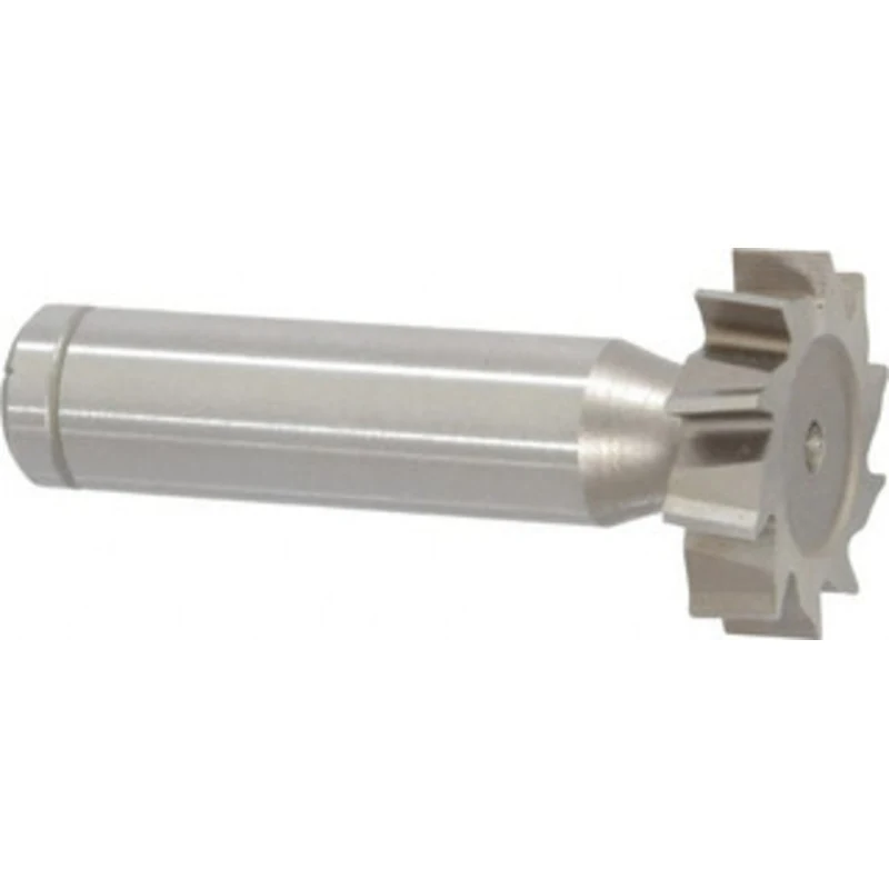 Made in USA ANSI 808 (Old Std # 15) 1 Cut Diam, 1/4 Cut Width, 1/2 Shank, Staggered-Tooth Woodruff Keyseat Cutter Cob...